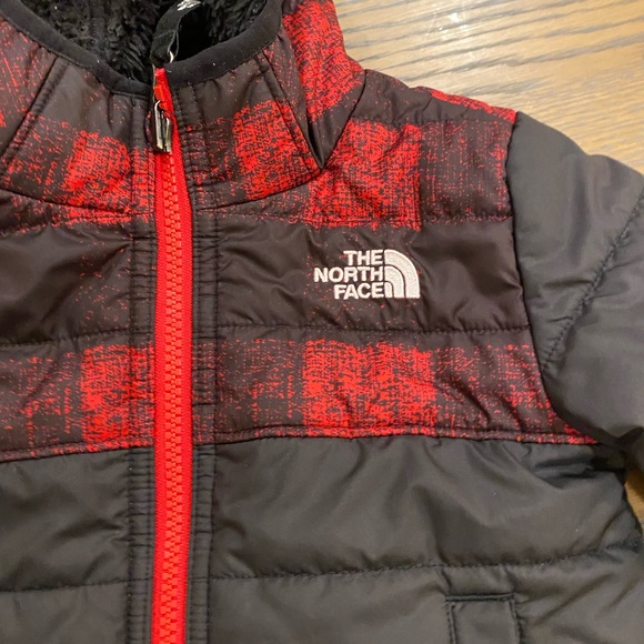 North Face Kid’s Reversible Mount Chimbo Hooded Buffalo Print Coat, Toddler 2T-3 - Picture 2 of 7